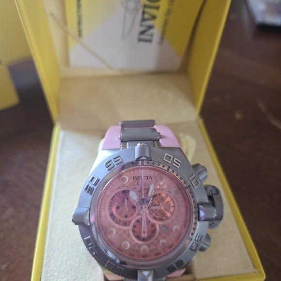 Invicta Other - Invicta Pink and Silver Chronograph Watch